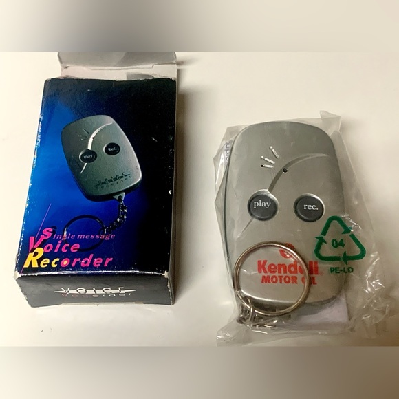 Rare Vtg KENDALL MOTOR OIL Promotional Advertisement Voice Recorder Keychain - Picture 8 of 15